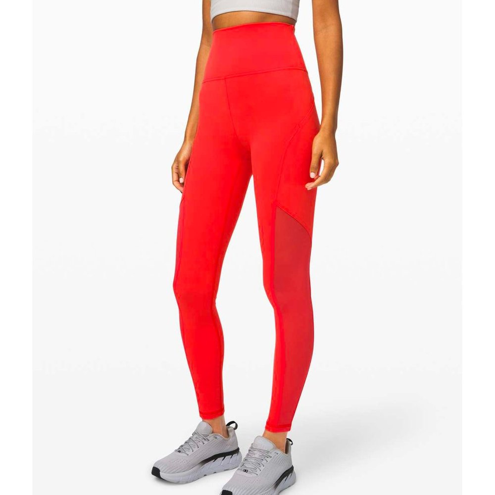 Lululemon- Mastered Motion High Rise Tight 28"- Thermal Red- Size 8
